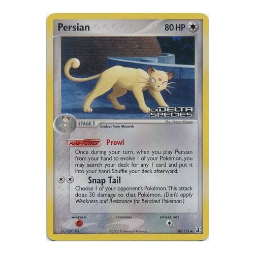 Persian 50/113 EX Delta Species Reverse Holo Uncommon Pokemon Card NEAR MINT TCG