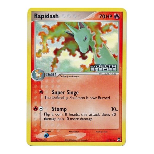 Rapidash 52/113 EX Delta Species Reverse Holo Uncommon Pokemon Card NEAR MINT TCG