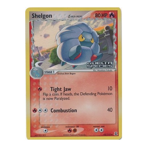 Shelgon (Delta Species) 53/113 EX Delta Species Reverse Holo Uncommon Pokemon Card NEAR MINT TCG