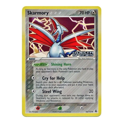 Skarmory 55/113 EX Delta Species Reverse Holo Uncommon Pokemon Card NEAR MINT TCG