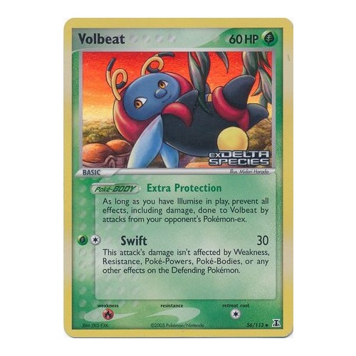 Volbeat 56/113 EX Delta Species Reverse Holo Uncommon Pokemon Card NEAR MINT TCG