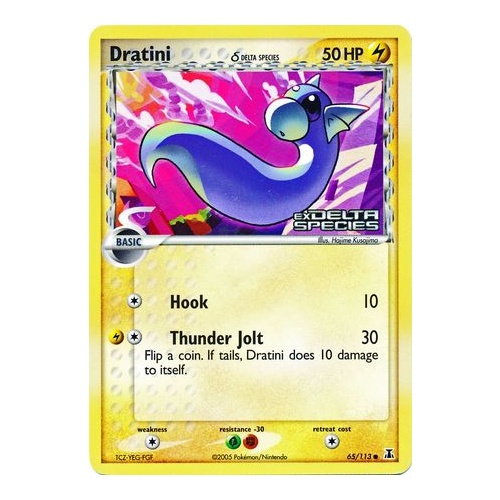 Dratini (Delta Species) 65/113 EX Delta Species Reverse Holo Common Pokemon Card NEAR MINT TCG