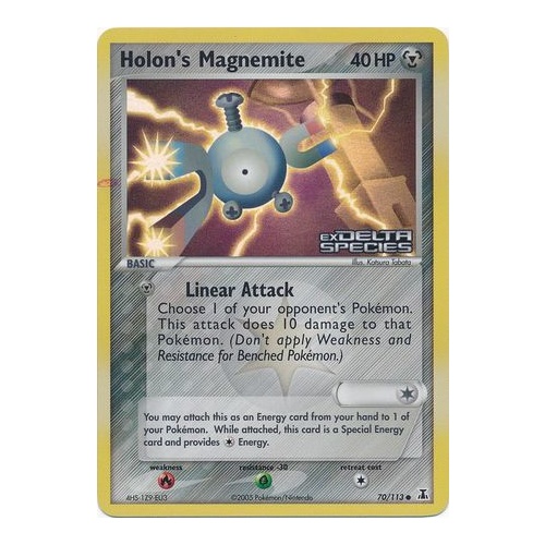 Holon's Magnemite 70/113 EX Delta Species Reverse Holo Common Pokemon Card NEAR MINT TCG