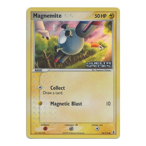 Magnemite 74/113 EX Delta Species Reverse Holo Common Pokemon Card NEAR MINT TCG