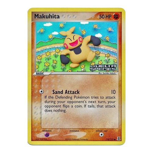 Makuhita 75/113 EX Delta Species Reverse Holo Common Pokemon Card NEAR MINT TCG