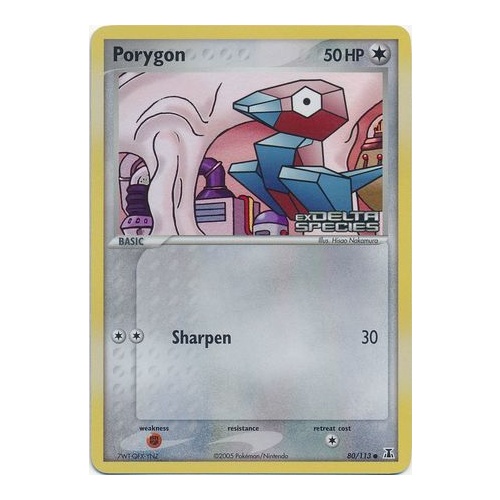 Porygon 80/113 EX Delta Species Reverse Holo Common Pokemon Card NEAR MINT TCG