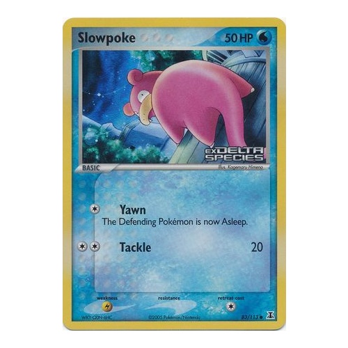 Slowpoke 83/113 EX Delta Species Reverse Holo Common Pokemon Card NEAR MINT TCG