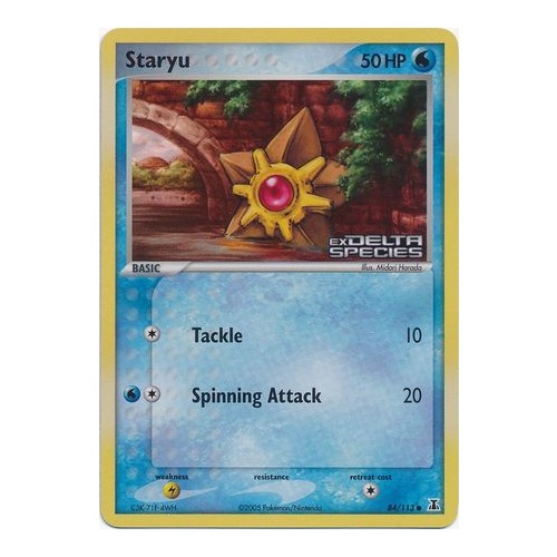 Staryu 84/113 EX Delta Species Reverse Holo Common Pokemon Card NEAR MINT TCG