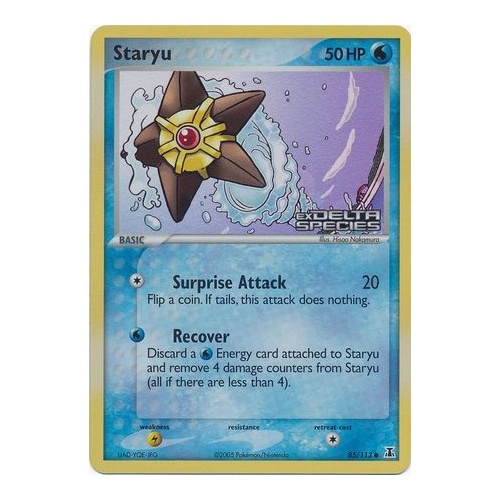 Staryu 85/113 EX Delta Species Reverse Holo Common Pokemon Card NEAR MINT TCG