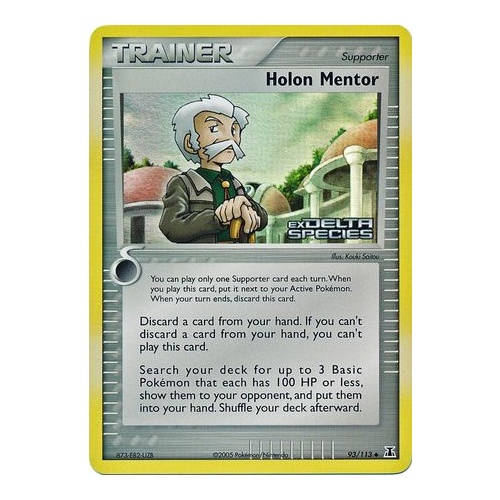 Holon Mentor 93/113 EX Delta Species Reverse Holo Uncommon Trainer Pokemon Card NEAR MINT TCG