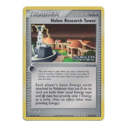 Holon Research Tower 94/113 EX Delta Species Reverse Holo Uncommon Trainer Pokemon Card NEAR MINT TCG