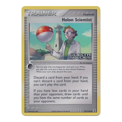 Holon Scientist 97/113 EX Delta Species Reverse Holo Uncommon Trainer Pokemon Card NEAR MINT TCG
