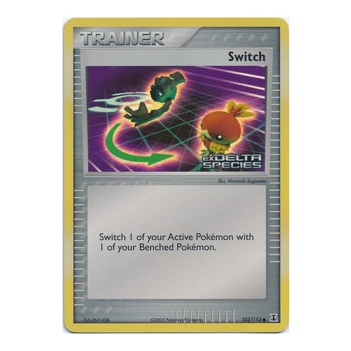 Switch 102/113 EX Delta Species Reverse Holo Common Trainer Pokemon Card NEAR MINT TCG