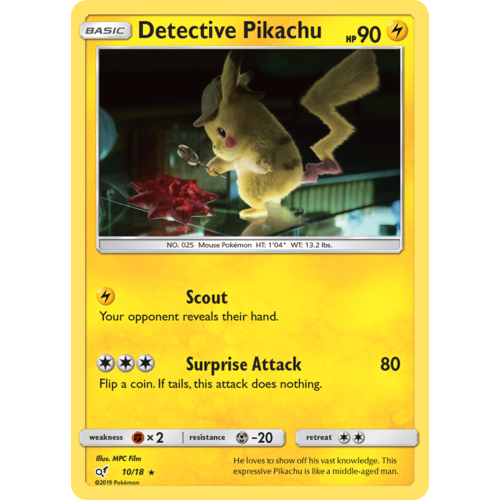 muñeco de detective pikachu