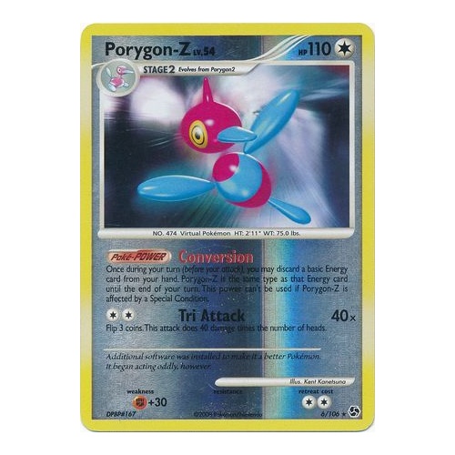Porygon-Z 6/106 DP Great Encounters Reverse Holo Rare Pokemon Card NEAR MINT TCG