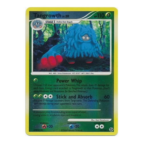 Tangrowth 10/106 DP Great Encounters Reverse Holo Rare Pokemon Card NEAR MINT TCG