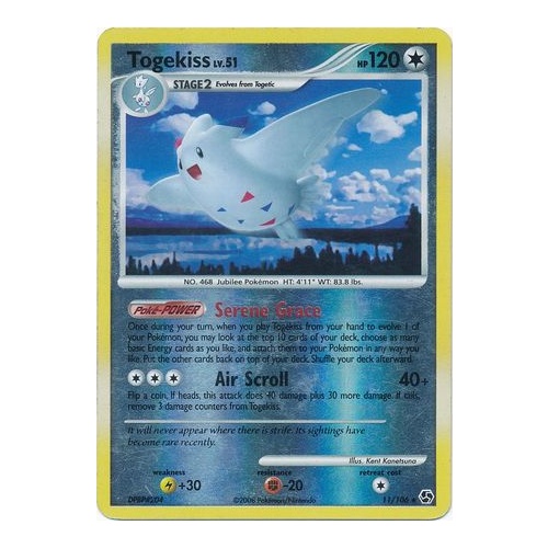 Togekiss 11/106 DP Great Encounters Reverse Holo Rare Pokemon Card NEAR MINT TCG