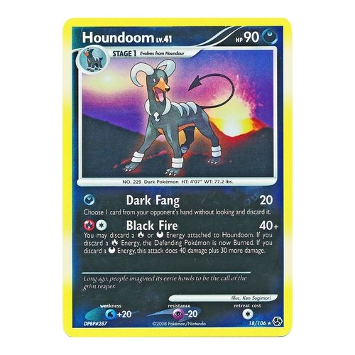 Houndoom 18/106 DP Great Encounters Reverse Holo Rare Pokemon Card NEAR MINT TCG
