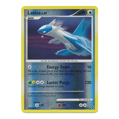 Latios 23/106 DP Great Encounters Reverse Holo Rare Pokemon Card NEAR MINT TCG