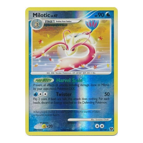 Milotic 25/106 DP Great Encounters Reverse Holo Rare Pokemon Card NEAR MINT TCG