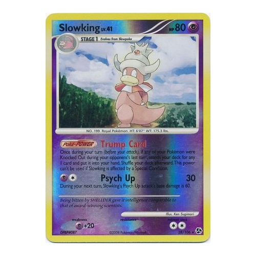 Slowking 28/106 DP Great Encounters Reverse Holo Rare Pokemon Card NEAR MINT TCG