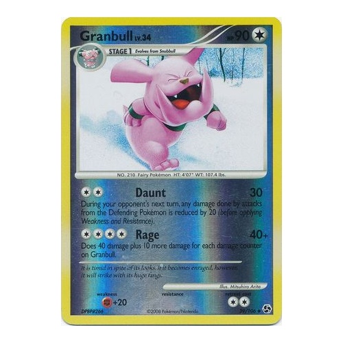 Granbull 39/106 DP Great Encounters Reverse Holo Uncommon Pokemon Card NEAR MINT TCG