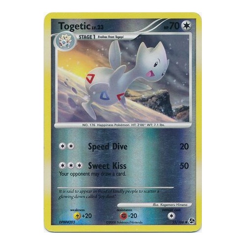 Togetic 55/106 DP Great Encounters Reverse Holo Uncommon Pokemon Card NEAR MINT TCG