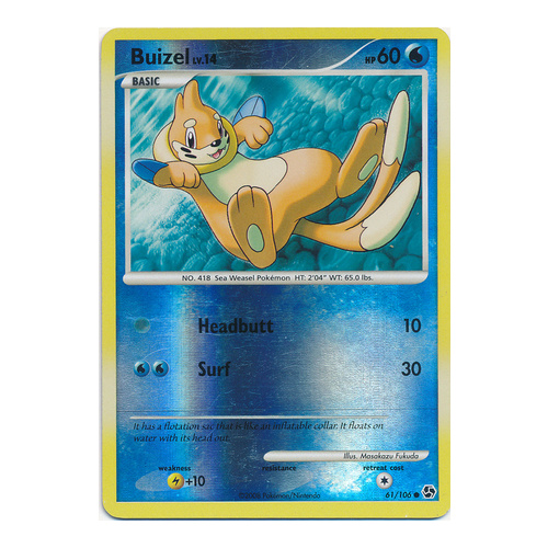 Buizel 61/106 DP Great Encounters Reverse Holo Common Pokemon Card NEAR MINT TCG