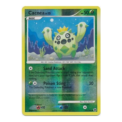 Cacnea 62/106 DP Great Encounters Reverse Holo Common Pokemon Card NEAR MINT TCG