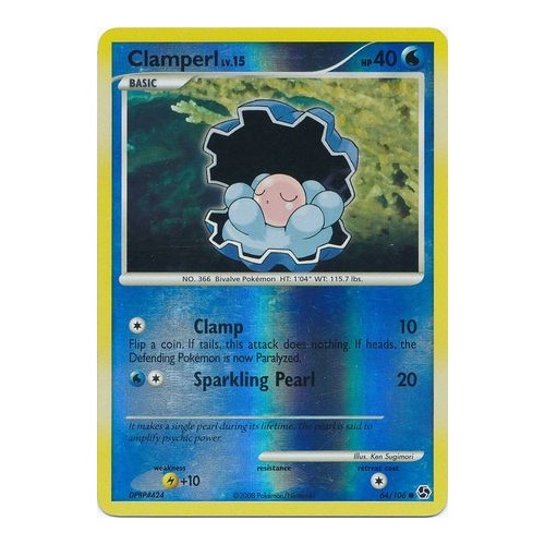 Clamperl 64/106 DP Great Encounters Reverse Holo Common Pokemon Card NEAR MINT TCG