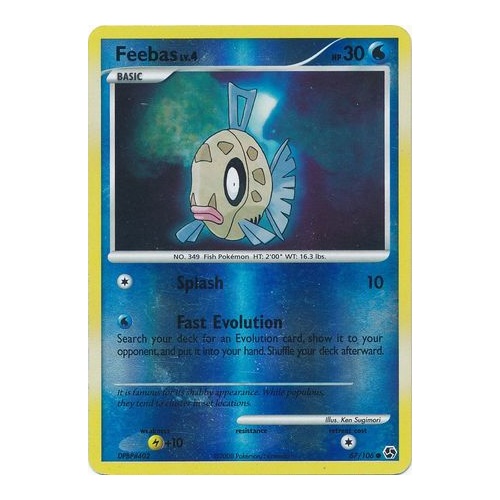 Feebas 67/106 DP Great Encounters Reverse Holo Common Pokemon Card NEAR MINT TCG