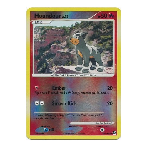 Houndour 69/106 DP Great Encounters Reverse Holo Common Pokemon Card NEAR MINT TCG