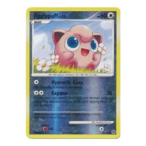 Jigglypuff 72/106 DP Great Encounters Reverse Holo Common Pokemon Card NEAR MINT TCG