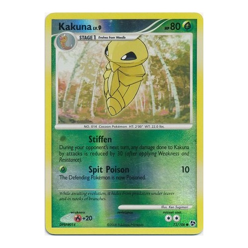 Kakuna 73/106 DP Great Encounters Reverse Holo Common Pokemon Card NEAR MINT TCG