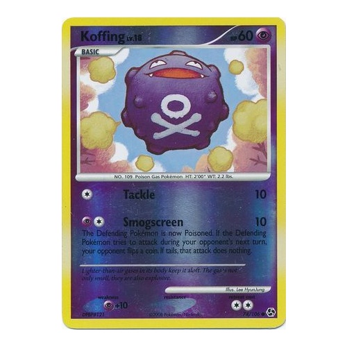 Koffing 74/106 DP Great Encounters Reverse Holo Common Pokemon Card NEAR MINT TCG