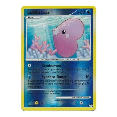 Luvdisc 77/106 DP Great Encounters Reverse Holo Common Pokemon Card NEAR MINT TCG