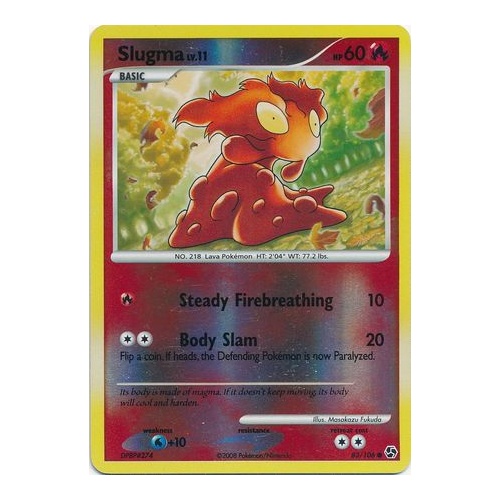 Slugma 83/106 DP Great Encounters Reverse Holo Common Pokemon Card NEAR MINT TCG