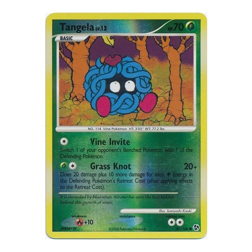 Tangela 87/106 DP Great Encounters Reverse Holo Common Pokemon Card NEAR MINT TCG