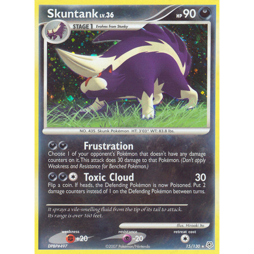 Skuntank 15/130 DP Base Set Holo Rare Pokemon Card NEAR MINT TCG