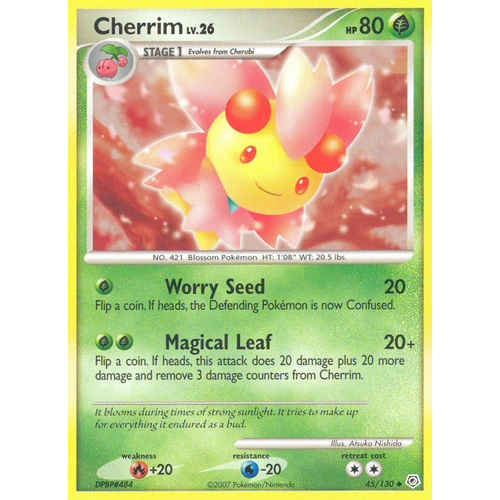 Cherrim 45/130 DP Base Set Uncommon Pokemon Card NEAR MINT TCG