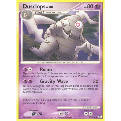 Dusclops 47/130 DP Base Set Uncommon Pokemon Card NEAR MINT TCG
