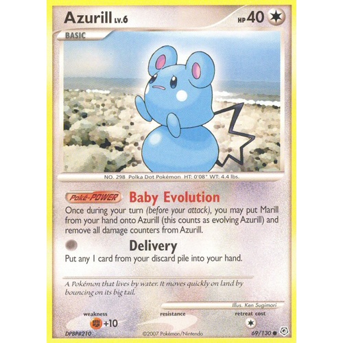 Azurill 69/130 DP Base Set Common Pokemon Card NEAR MINT TCG