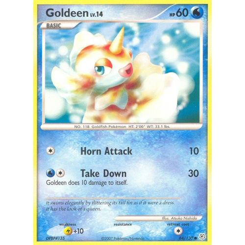 Goldeen 84/130 DP Base Set Common Pokemon Card NEAR MINT TCG