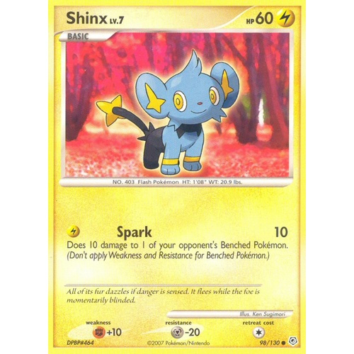 Shinx 98/130 DP Base Set Common Pokemon Card NEAR MINT TCG