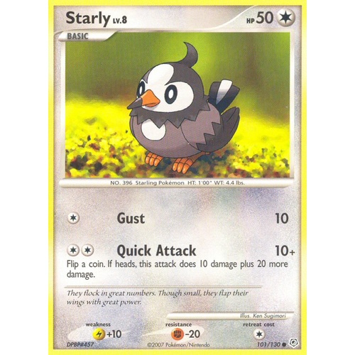 Starly 101/130 DP Base Set Common Pokemon Card NEAR MINT TCG