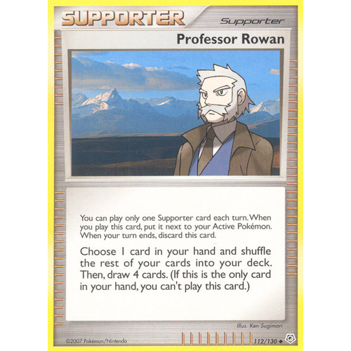 Professor Rowan 112/130 DP Base Set Uncommon Trainer Pokemon Card NEAR MINT TCG