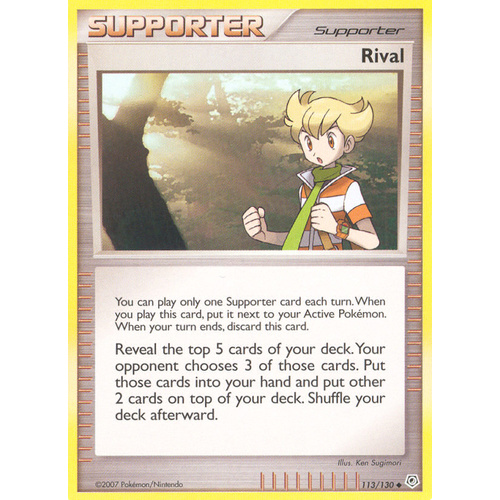 Rival 113/130 DP Base Set Uncommon Trainer Pokemon Card NEAR MINT TCG