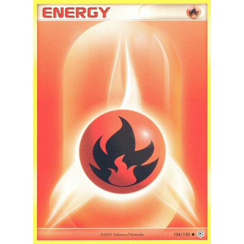 Fire Energy 124/130 DP Base Set Common Pokemon Card NEAR MINT TCG