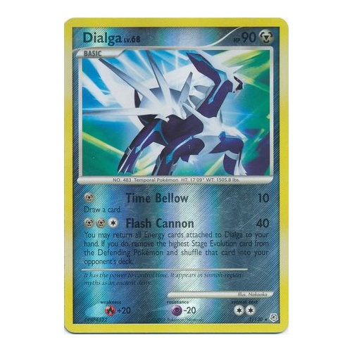 Dialga 1/130 DP Base Set Reverse Holo Rare Pokemon Card NEAR MINT TCG