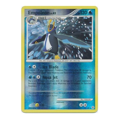 Empoleon 4/130 DP Base Set Reverse Holo Rare Pokemon Card NEAR MINT TCG